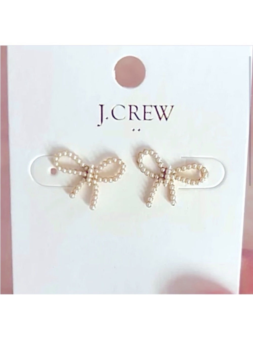 🆕- J. Crew Pearl bow stud earrings. NWT